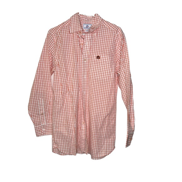 Southern Tide Other - Southern Tide orange and white Auburn button down